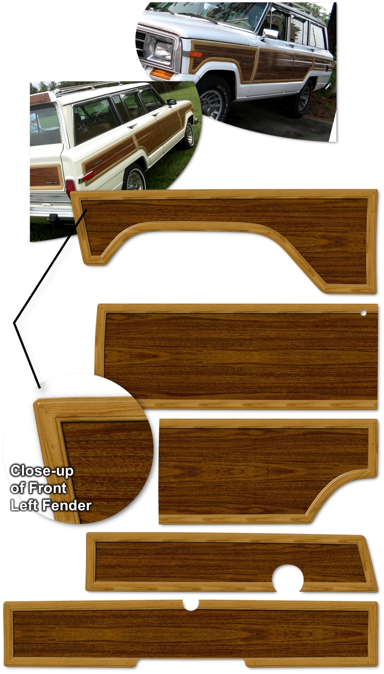 Jeep Grand Wagoneer Wood Panel Graphics Kit 2 AMC